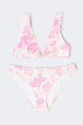 Y kiana frill bikini set - Red paisley