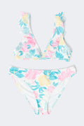 Y kiana frill bikini set - Pink bahama blizz
