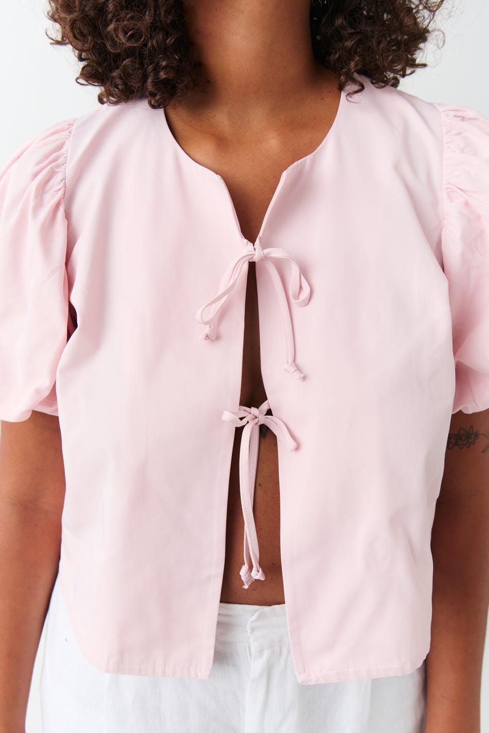 Puff sleeve blouse - Egret