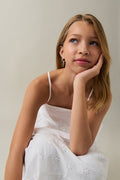 Y anglaise frill top - Blanc