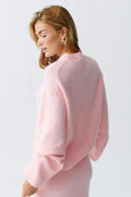 knitted scarf sweater - Pale lilac