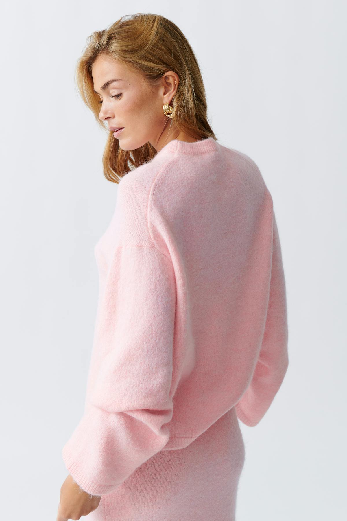 knitted scarf sweater - Pale lilac