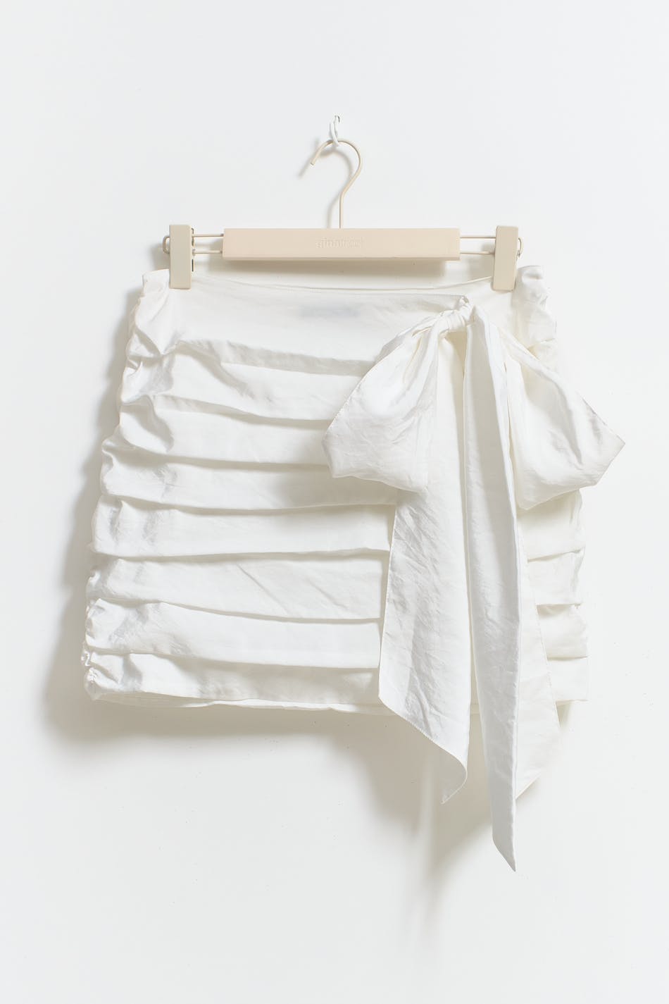 Big bow mini skirt - Blanc cassé