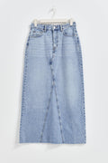 Vintage long denim skirt - Bleu clair