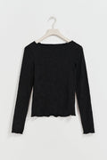 boatneck top - Noir
