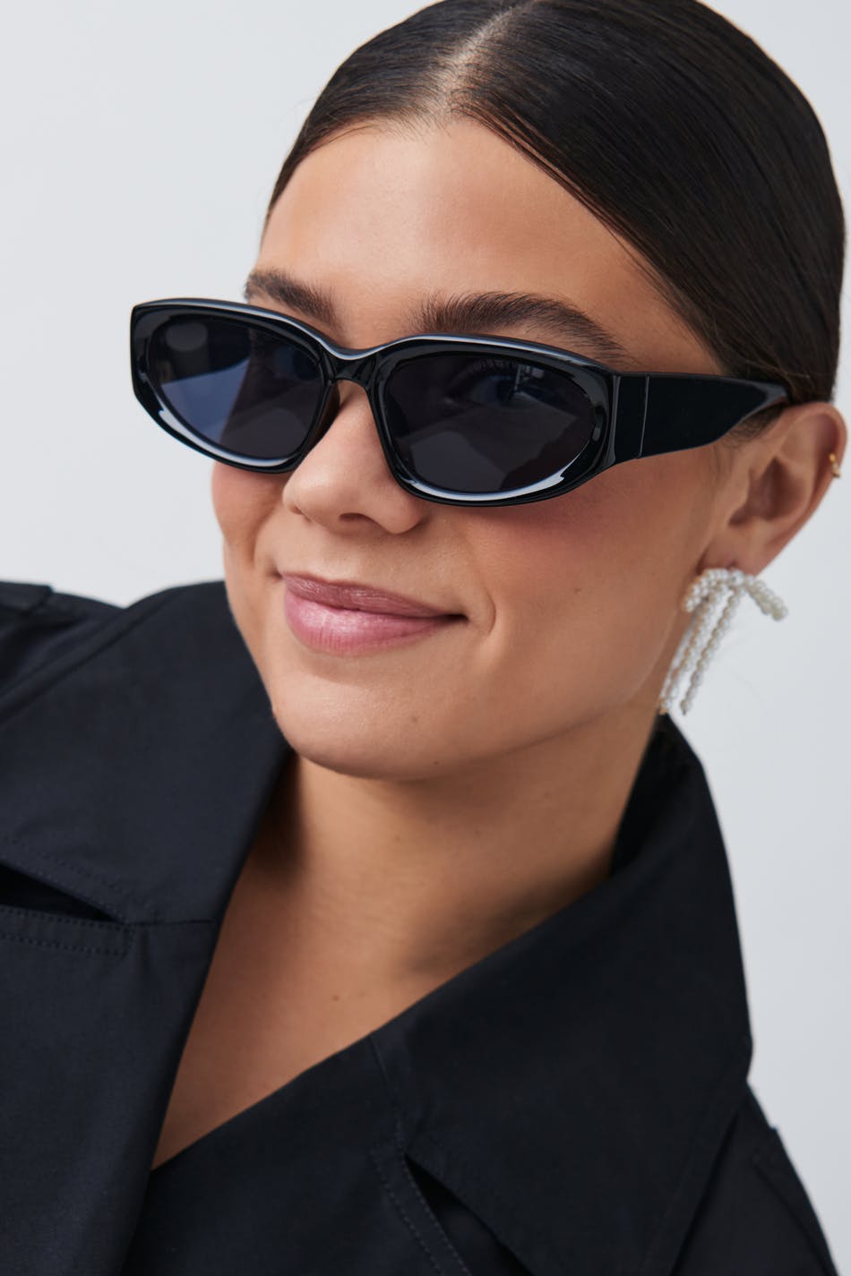 Sporty cateye sunglasses - Noir