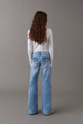 chunky flare tall jeans - Gris clair