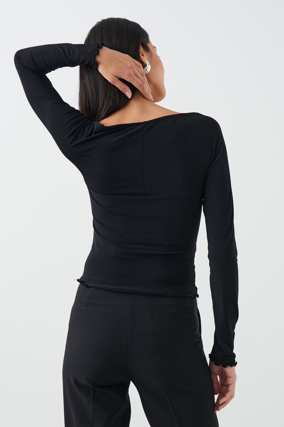 Bow detail top - Noir
