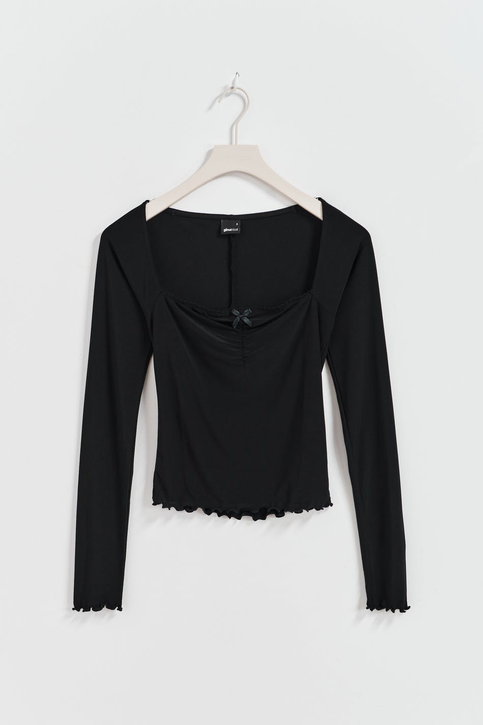 Bow detail top - Noir