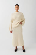 knitted maxi skirt - Noir