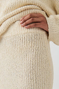knitted maxi skirt - Almond milk