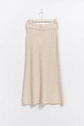 knitted maxi skirt - Almond milk