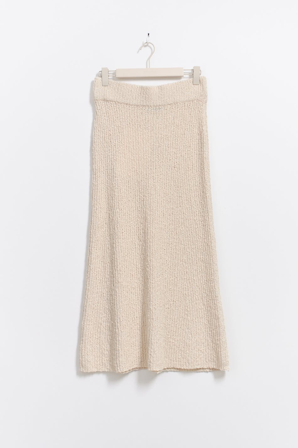 knitted maxi skirt - Almond milk
