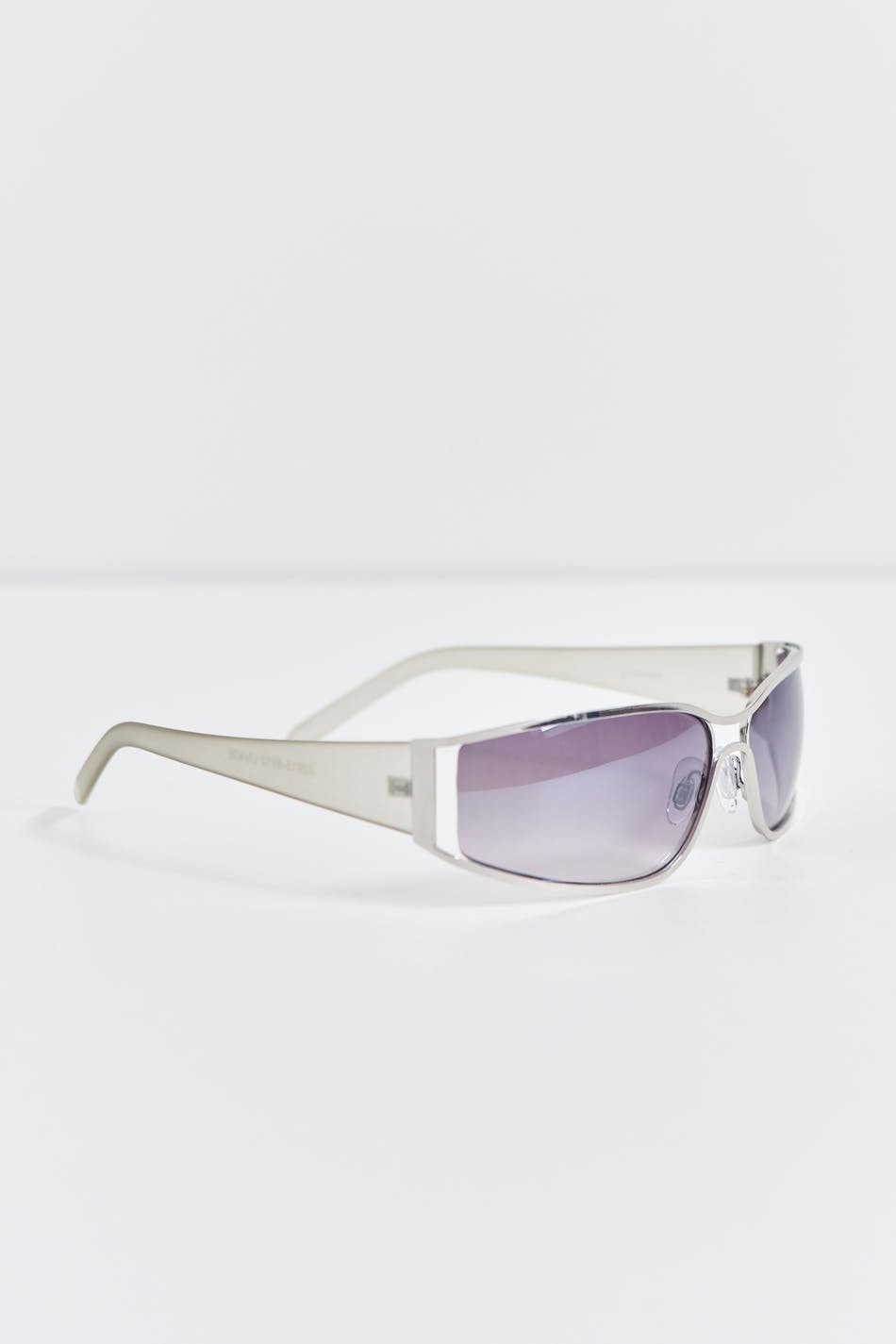 Slim metal sunglasses - Silver/blue