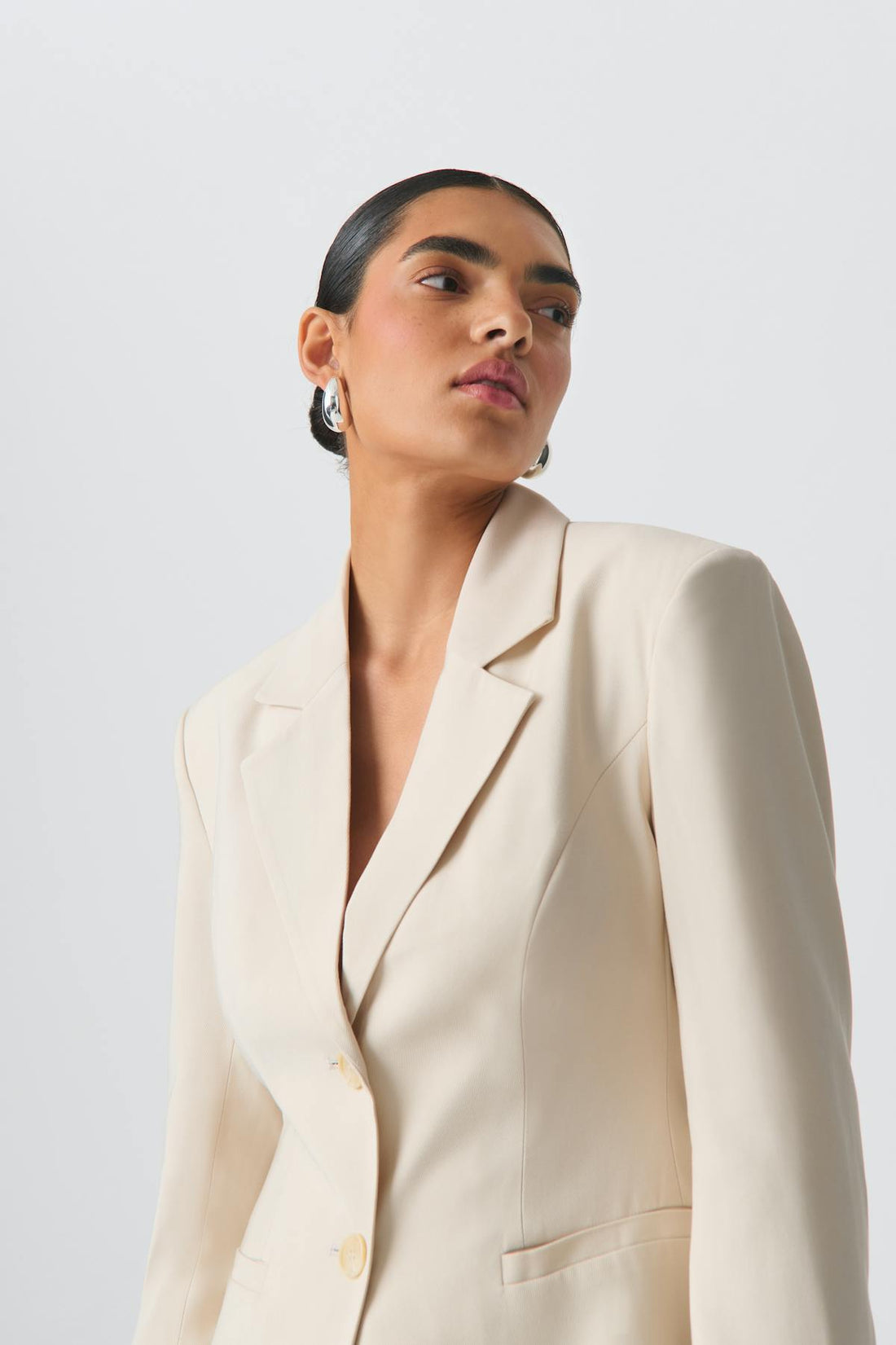 Shaped blazer - Beige