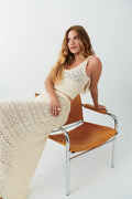Crochet maxi skirt - Crème