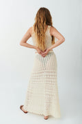 Crochet maxi skirt - Crème