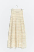 Crochet maxi skirt - Crème