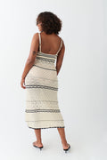 Knitted contrast - Cream/black