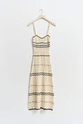 Knitted contrast - Cream/black