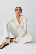 Soft touch zip jacket - Stone