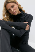 Soft touch zip jacket - Noir