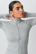 Soft touch zip jacket - Stone