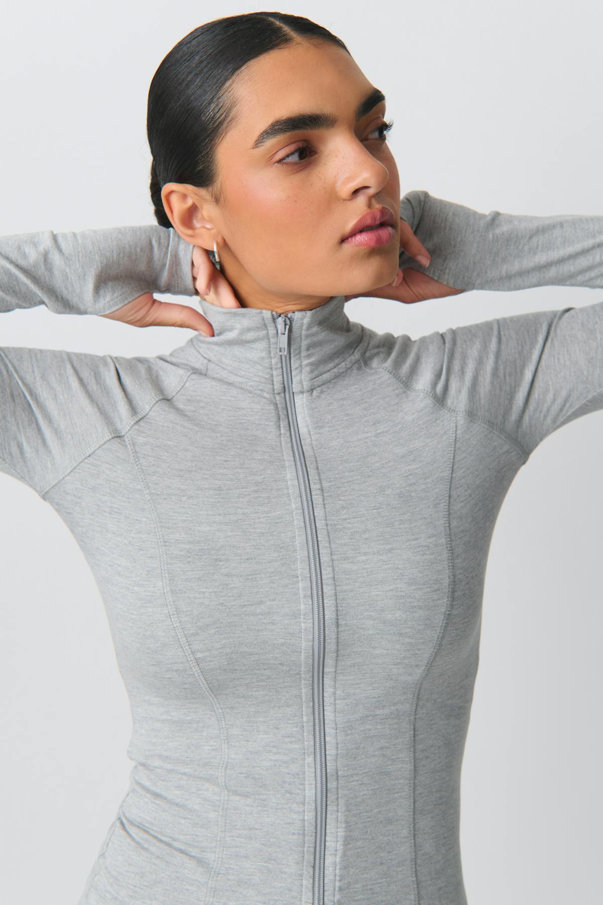 Soft touch zip jacket - Stone