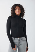 Soft touch zip jacket - Noir