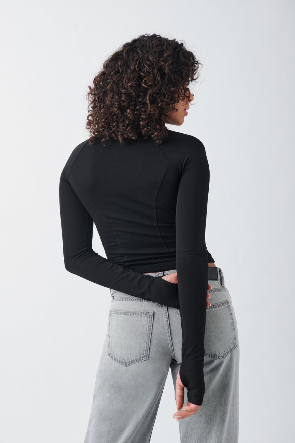 Soft touch zip jacket - Noir
