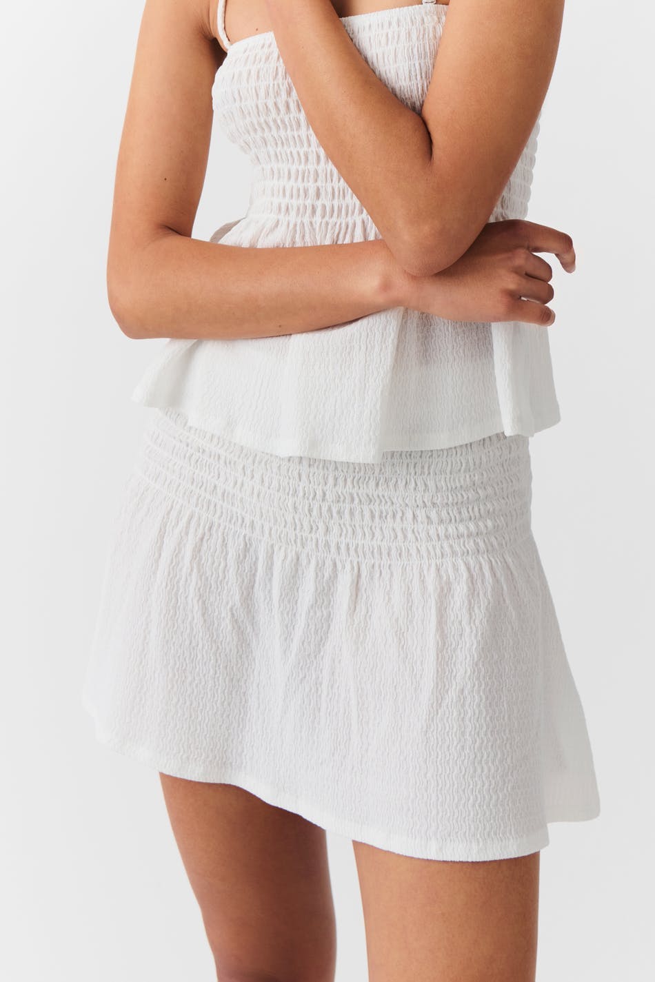 Short smock skirt - Porcelain ditsy