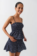 Short smock skirt - Flower aop