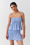 Short smock skirt - Navy/ditsysmall