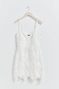 Bloom 3d lace mini dress - Blanc cassé