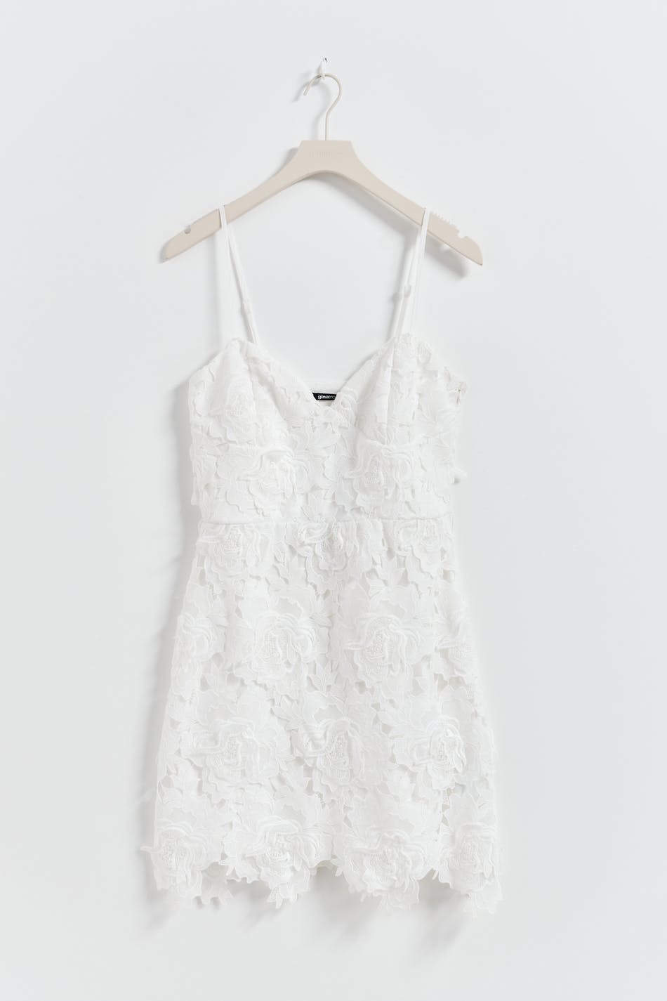Bloom 3d lace mini dress - Blanc cassé