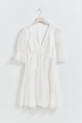 Tulle dot mini dress - Blanc cassé