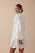 Satin mini dress - Blanc cassé