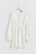 Satin mini dress - Blanc cassé