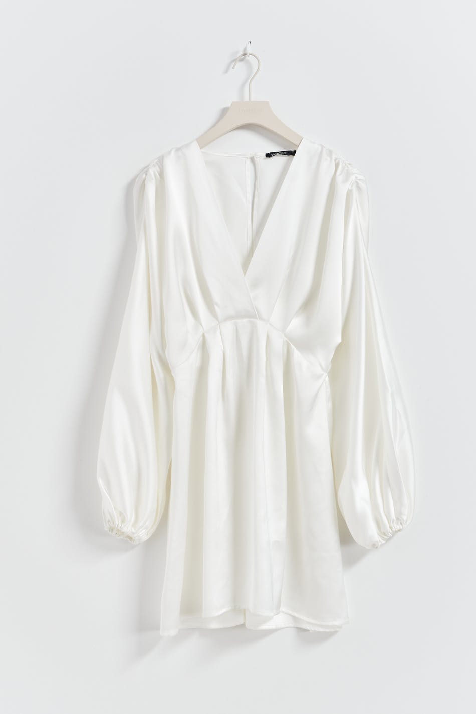 Satin mini dress - Blanc cassé
