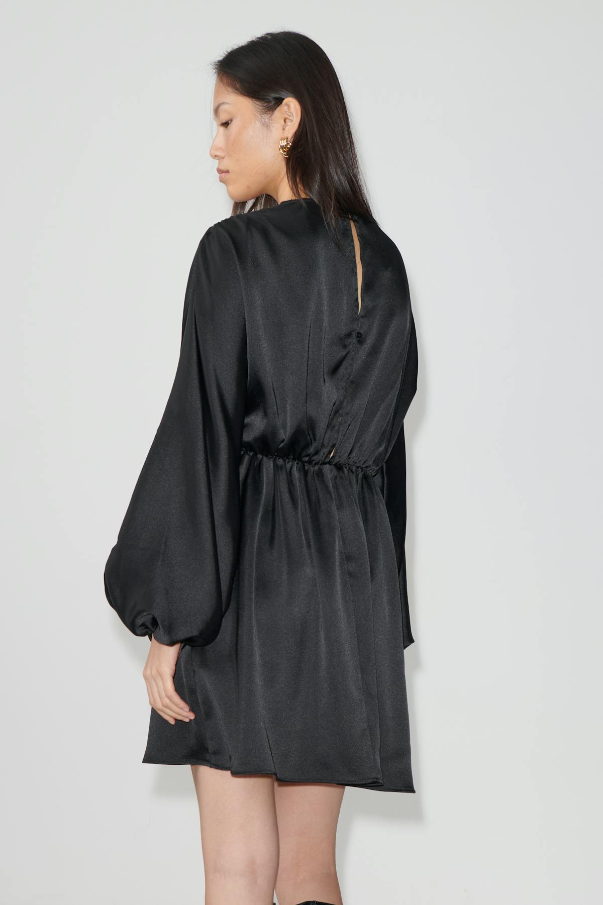Satin mini dress - Blanc cassé