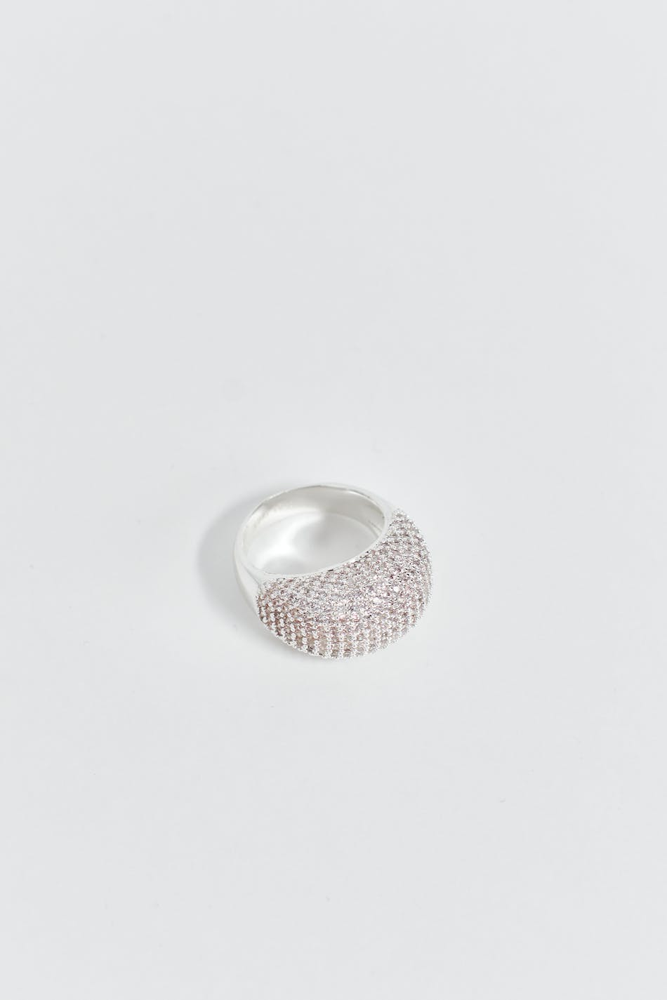 Pave silver ring - Argent