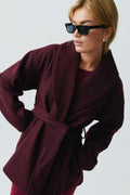 Shawl collar short coat - Noir
