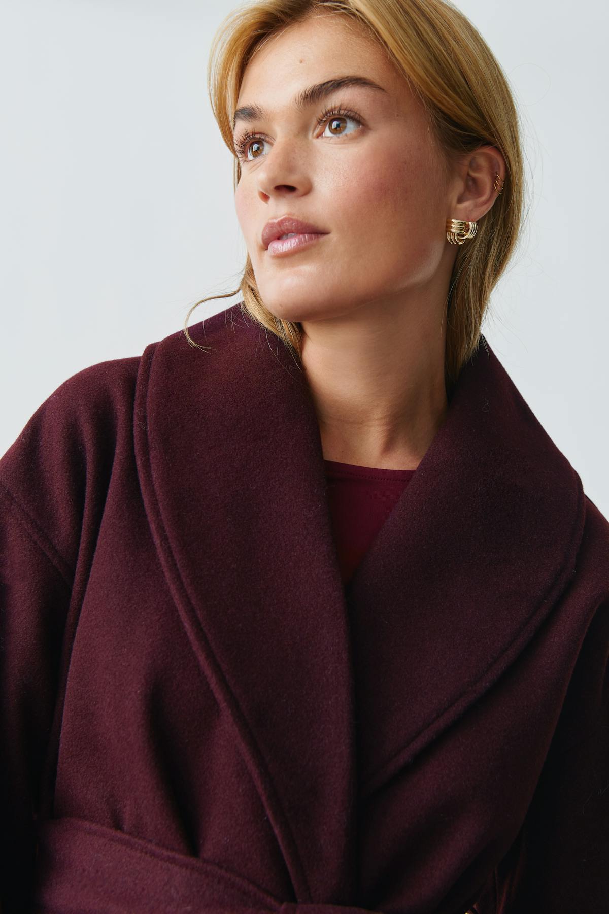 Shawl collar short coat - Noir