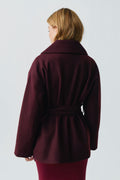 Shawl collar short coat - Noir