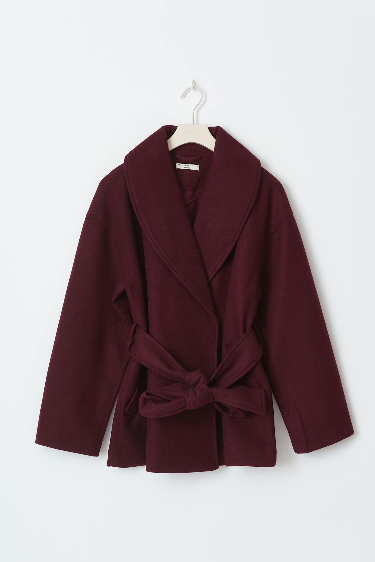 Shawl collar short coat - Bordeaux