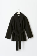 Shawl collar short coat - Noir
