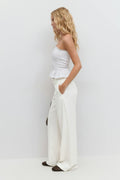 Wide leg suit trousers - Black/stripe