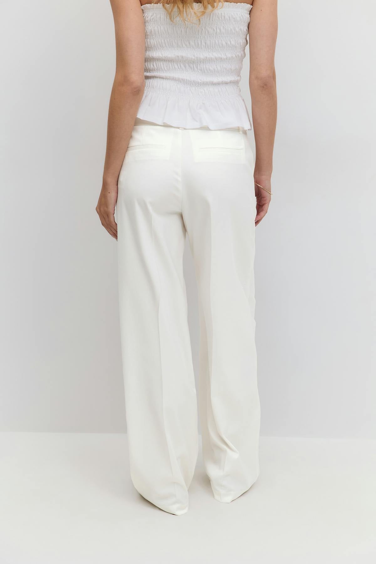 Wide leg suit trousers - Black/stripe