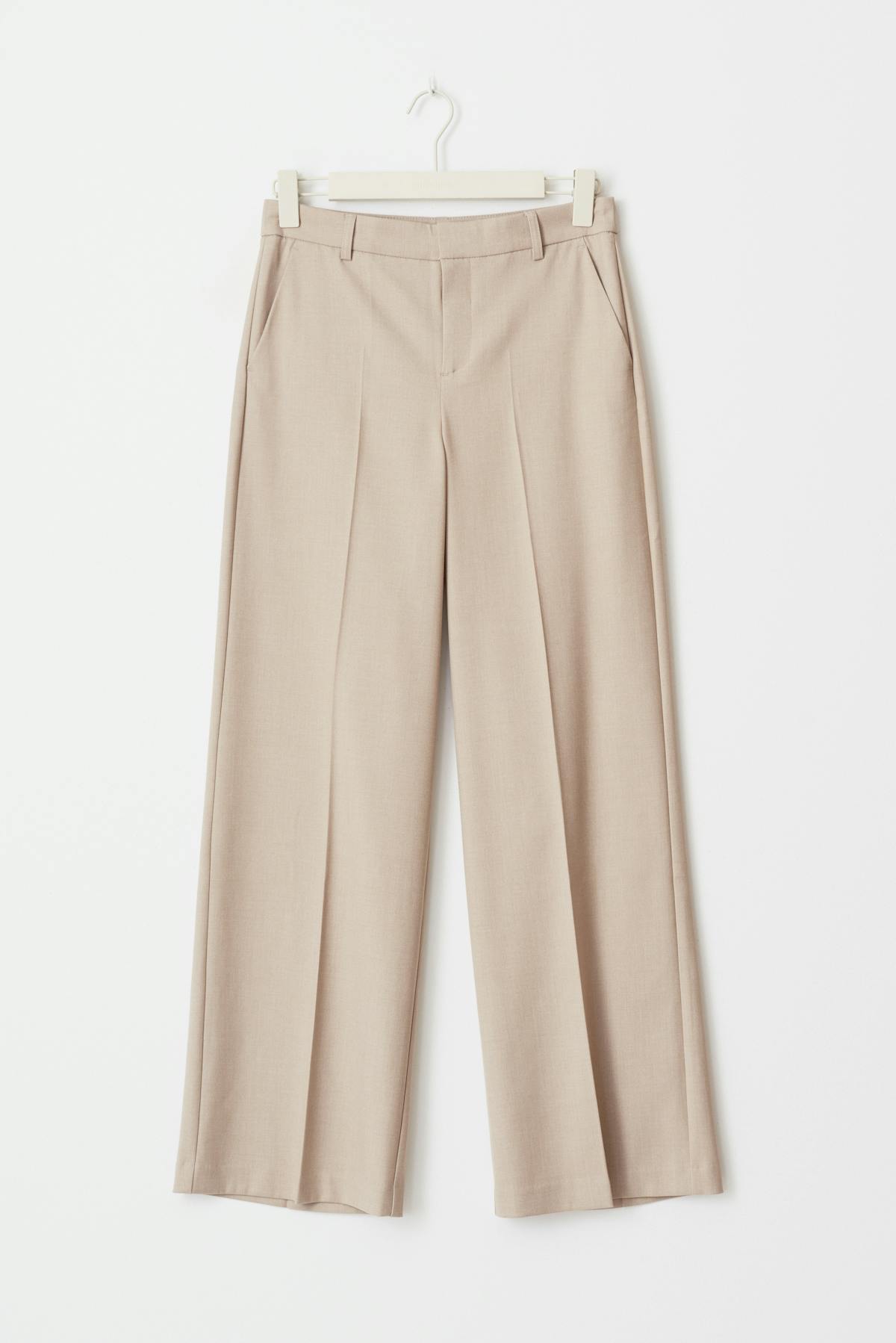Wide leg suit trousers - Black/stripe
