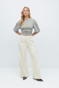 Wide leg suit trousers - Noir